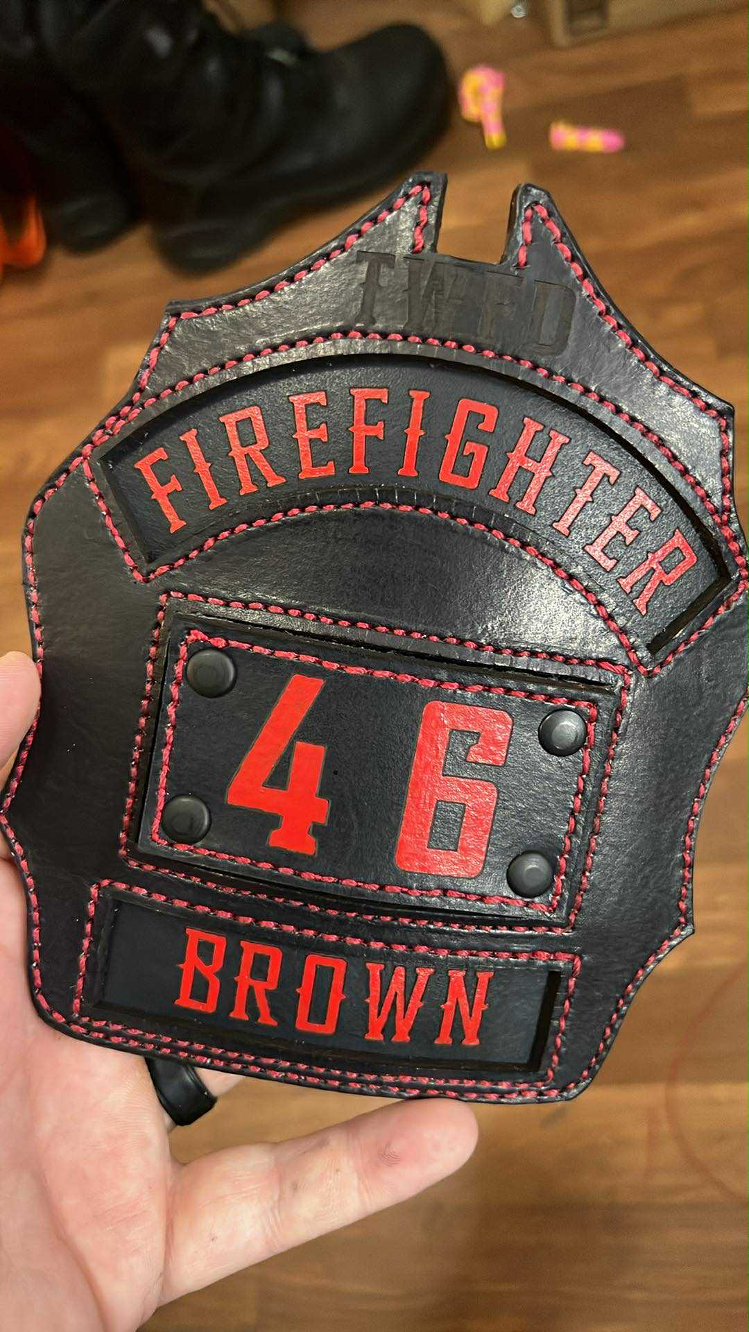 Leather Fire Shield Fully Custom Level