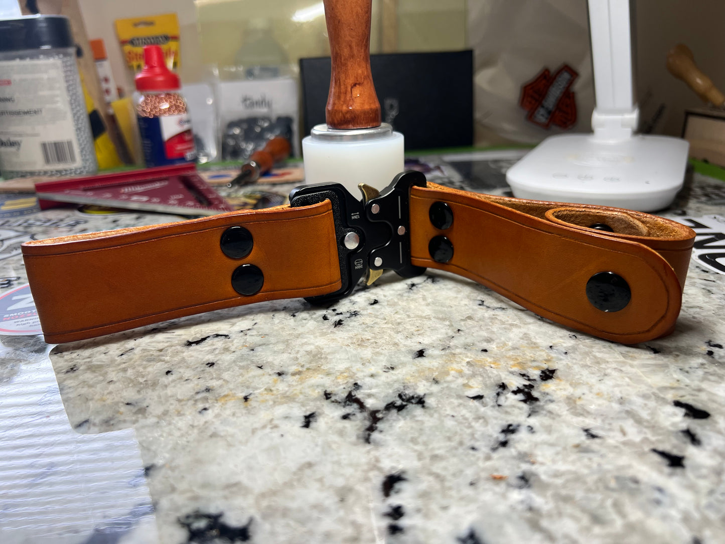 Leather Box Light strap with Quick Release clip