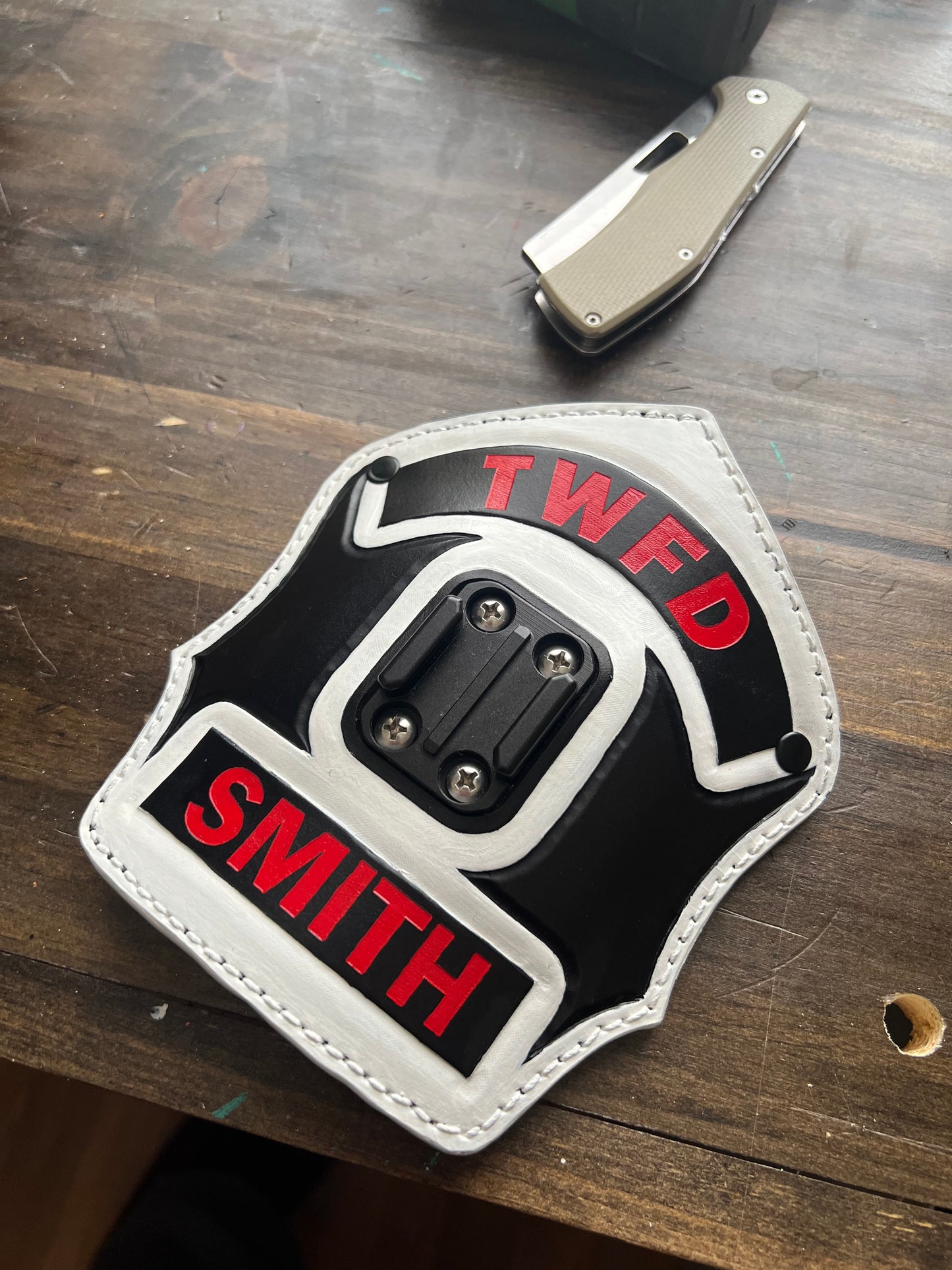 Leather Fire Shield Fully Custom Level